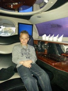 Kaden in the limo